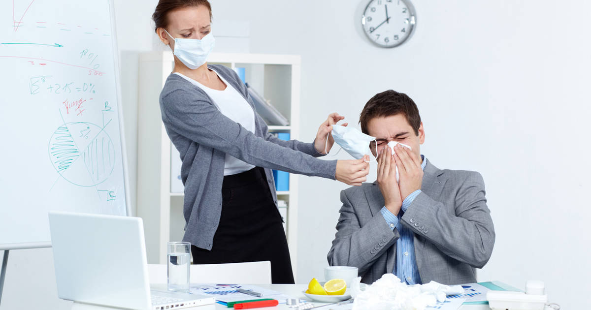 How long does a cold or flu virus float in the air and spread?